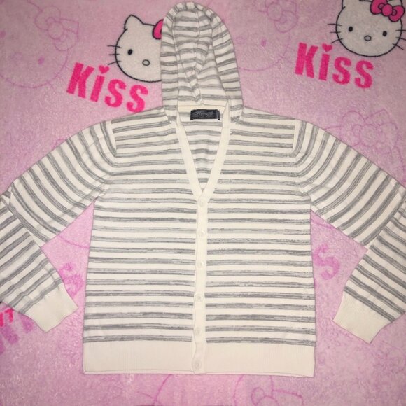 indie sleaze emo button up cardigan hoodie sweater - Picture 1 of 8